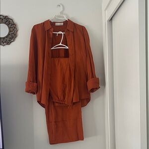 Rust Orange Two-Piece Set